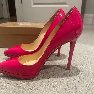 Christian Louboutin Hot Pink Patent Leather Pigalle